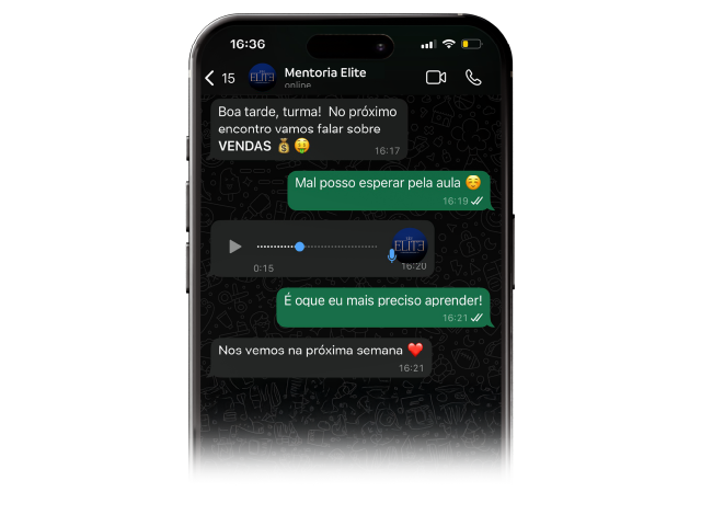 Celular Conversa Grupo Mentoria